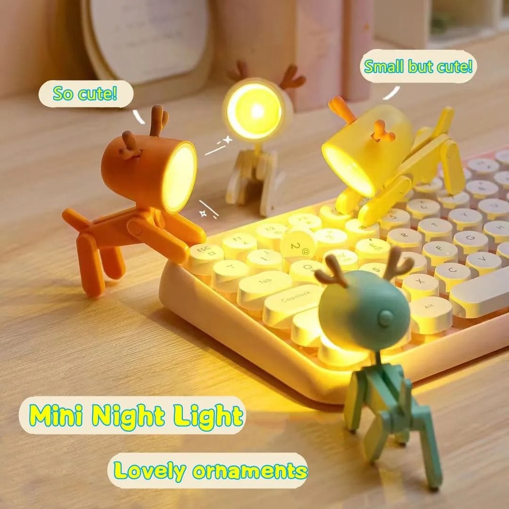 Cute Pet Mini LED Night Light Portable Folding Animal Lamp 3
