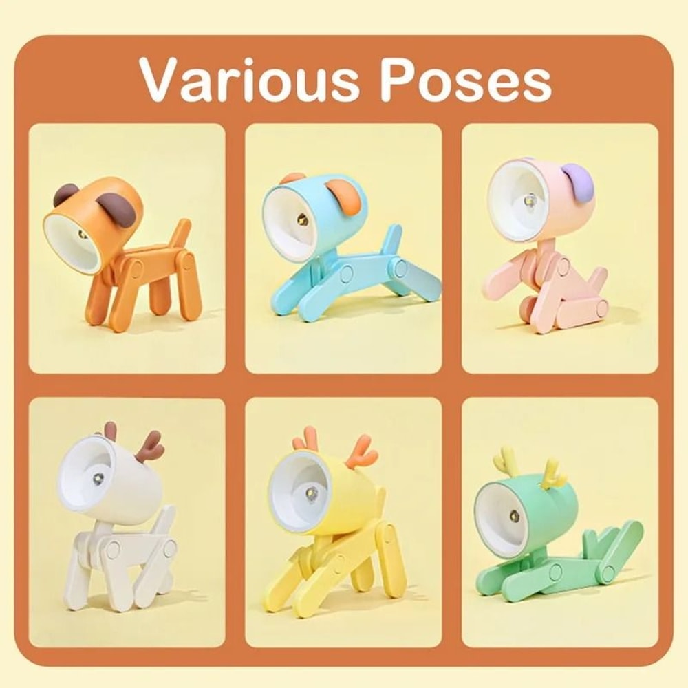 Cute Pet Mini LED Night Light Portable Folding Animal Lamp 6