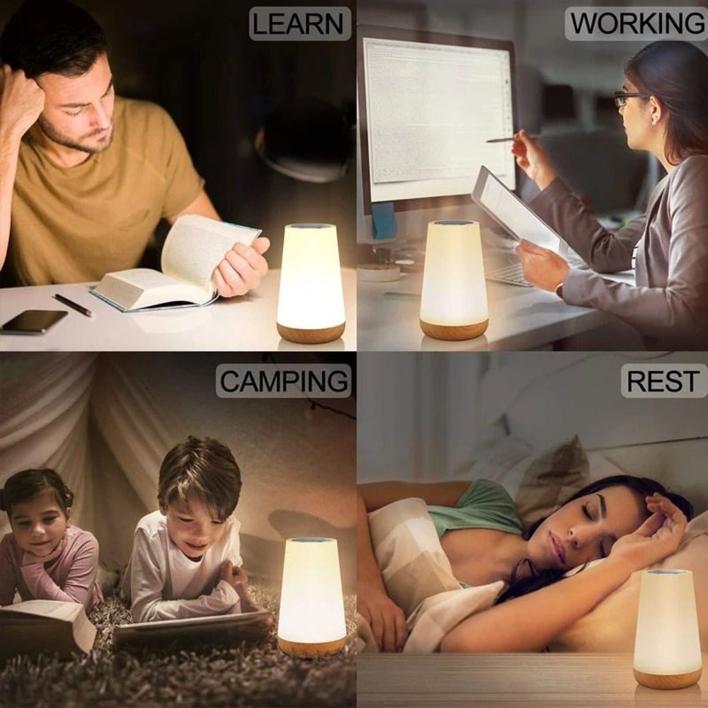 13 Color Changing Night Light Portable Bedside Lamp 3