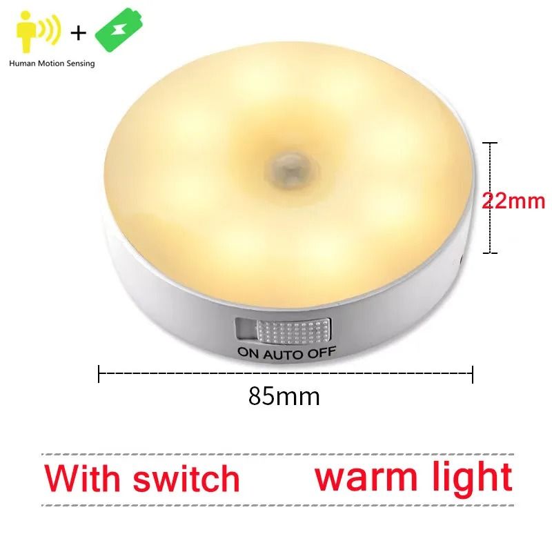 PIR Motion Sensor LED Night Light Wireless Smart Home Lighting 7