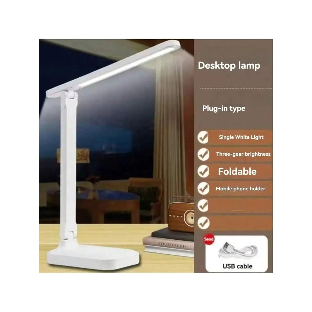 Foldable EyeProtection Desk Lamp ThreeSpeed Dimmable Study Light 6