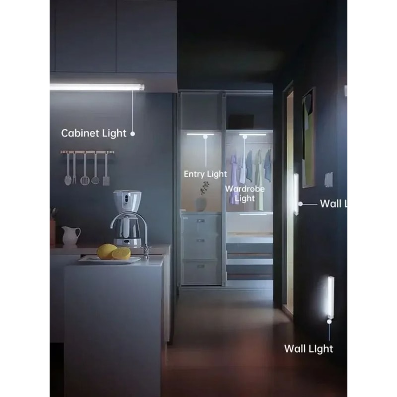 Wireless Motion Sensor LED Light Bar Smart Cabinet Wardrobe Lighting 4
