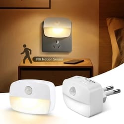 plug-in motion sensor led night light – smart wall induction lamp