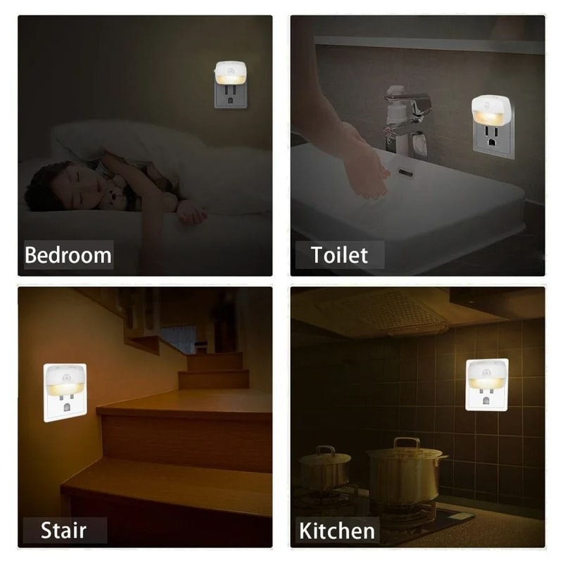 PlugIn Motion Sensor LED Night Light Smart Wall Induction Lamp 5