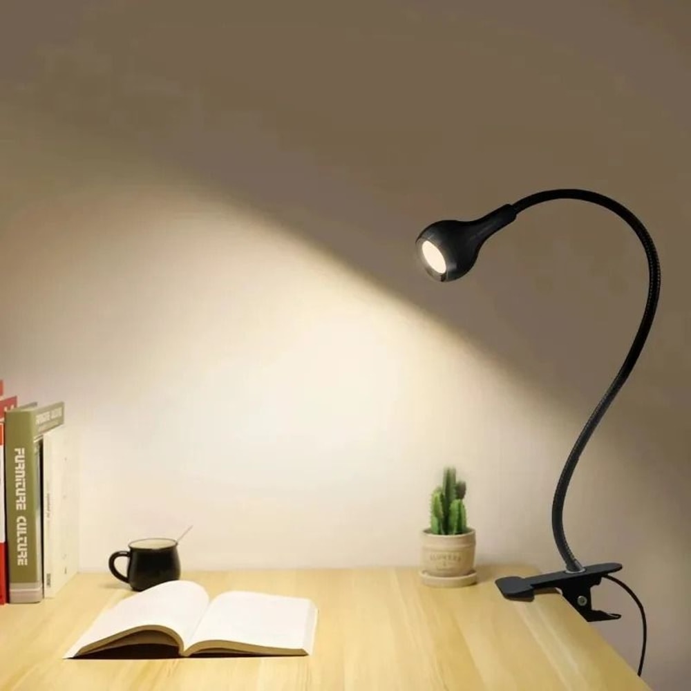 Flexible USB ClipOn Reading Lamp Versatile Study Bedside Light 0