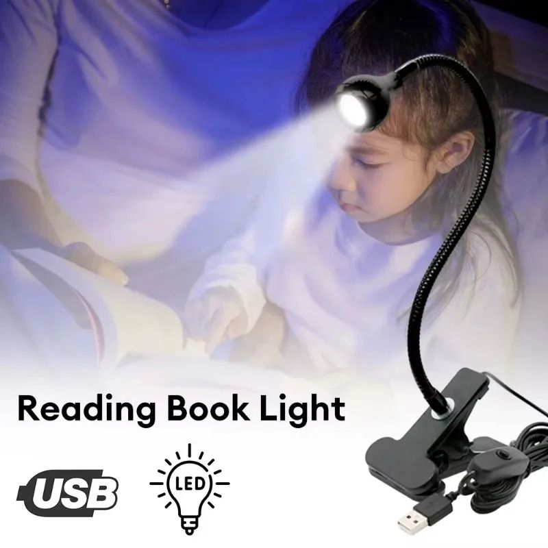 Flexible USB ClipOn Reading Lamp Versatile Study Bedside Light 2
