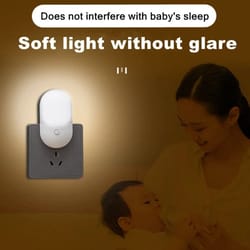 cute led night light – compact plug-in bedside lamp