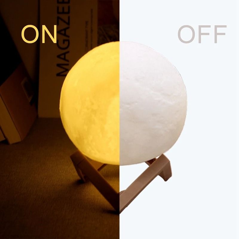 Celestial Enchantment LED Moon Lamp With Decorative Stand 4