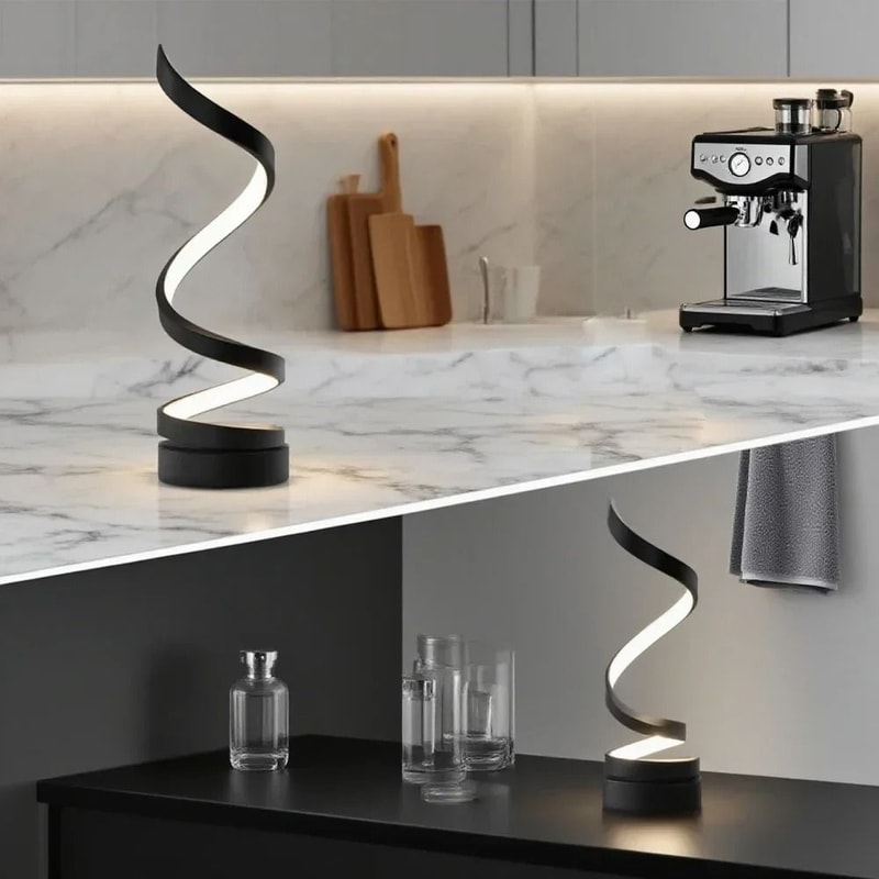Modern Minimalist Spiral LED Art Lamp 2