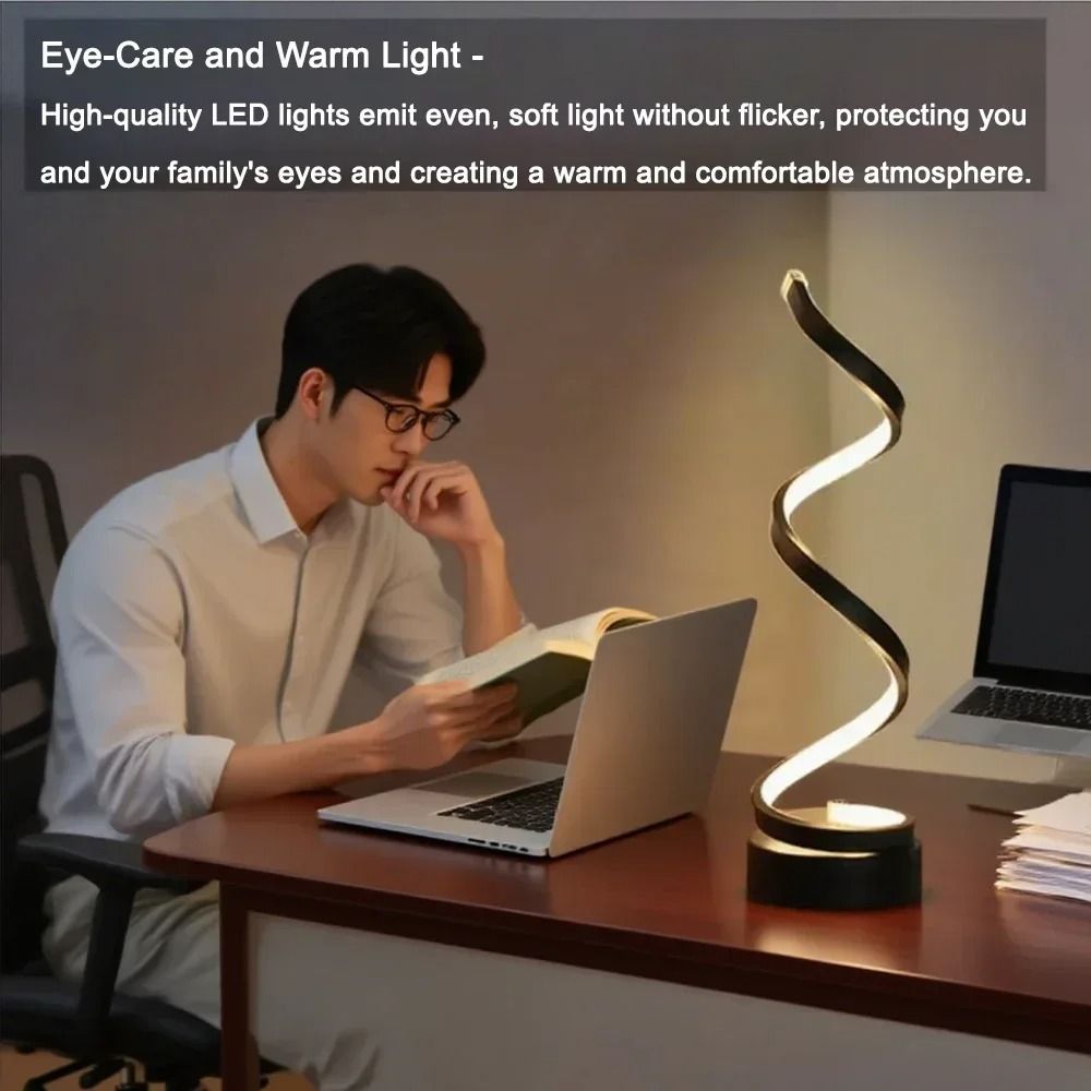Modern Minimalist Spiral LED Art Lamp 3