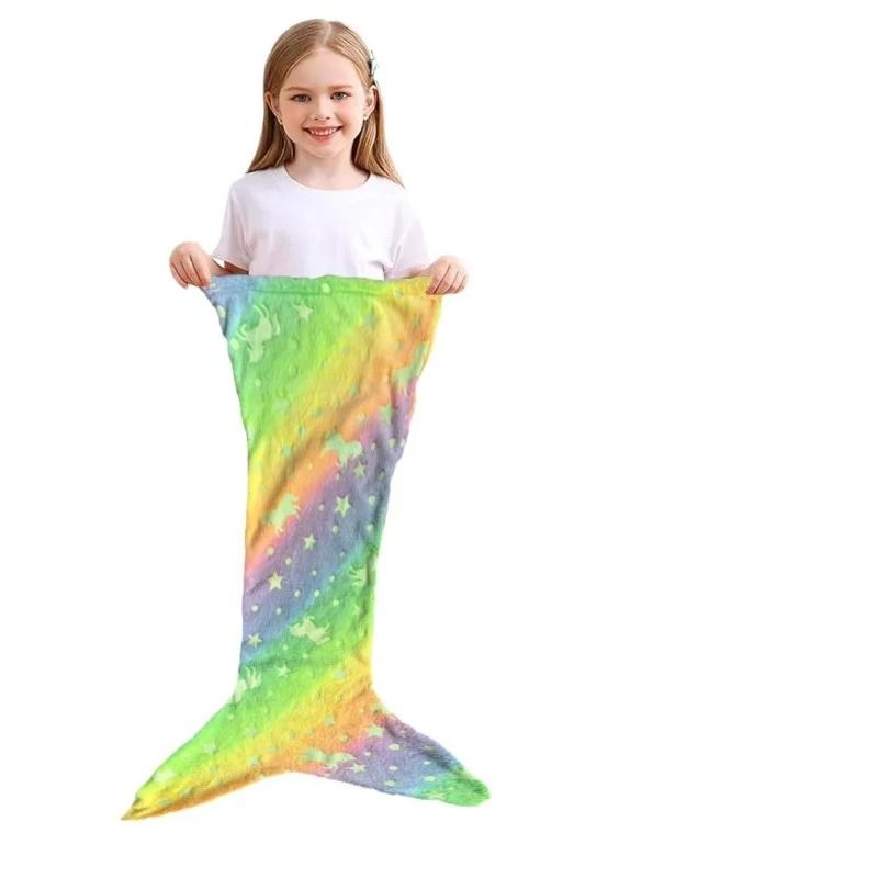 GlowintheDark Mermaid Tail Snuggle Blanket 3
