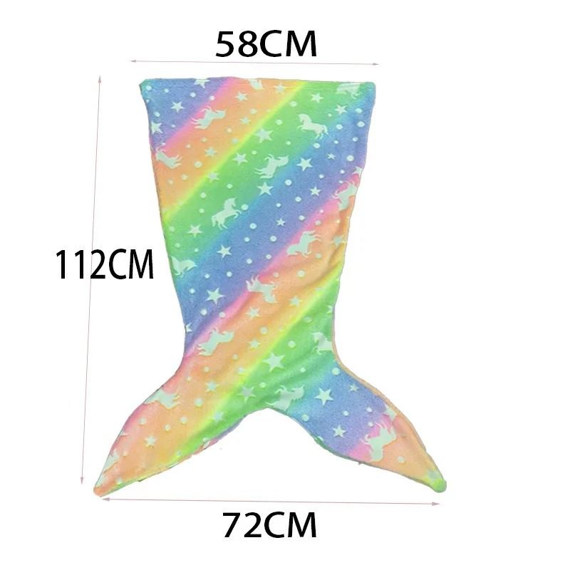 GlowintheDark Mermaid Tail Snuggle Blanket 4