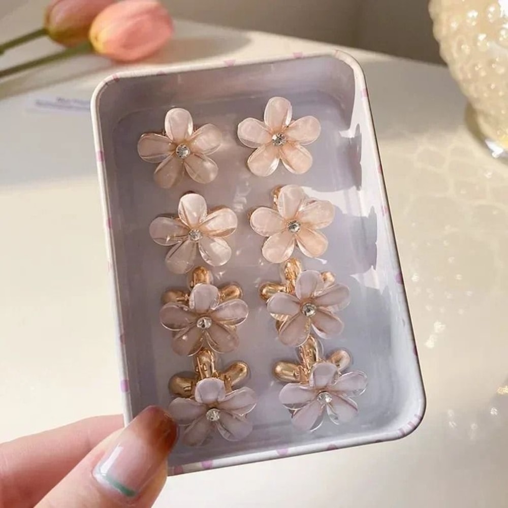 Sweet Opal Garden Mini Flower Hair Claws 10 Piece Set 6