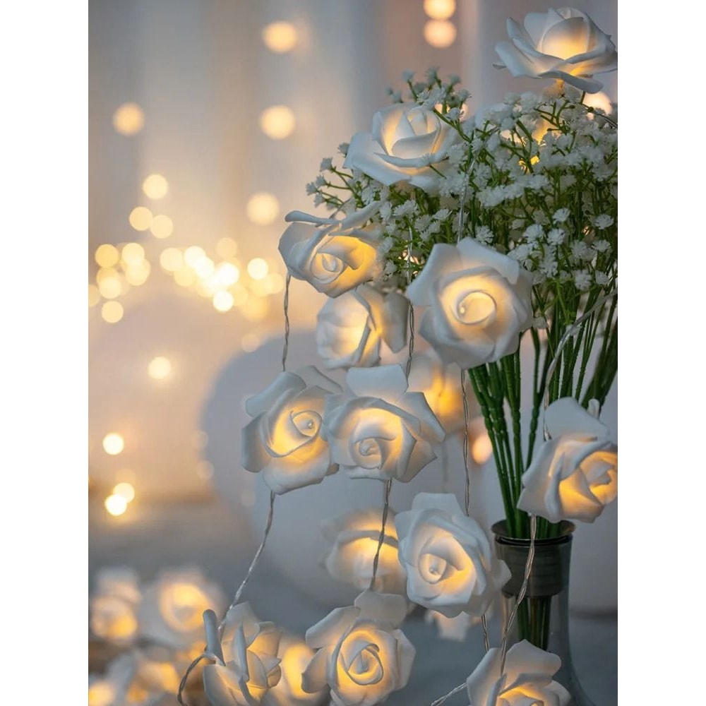 Whimsical Garden 10LED Rose Blossom Fairy Lights 6