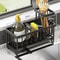 HeavyDuty Carbon Steel Kitchen Sink Organizer Sponge Rack 1