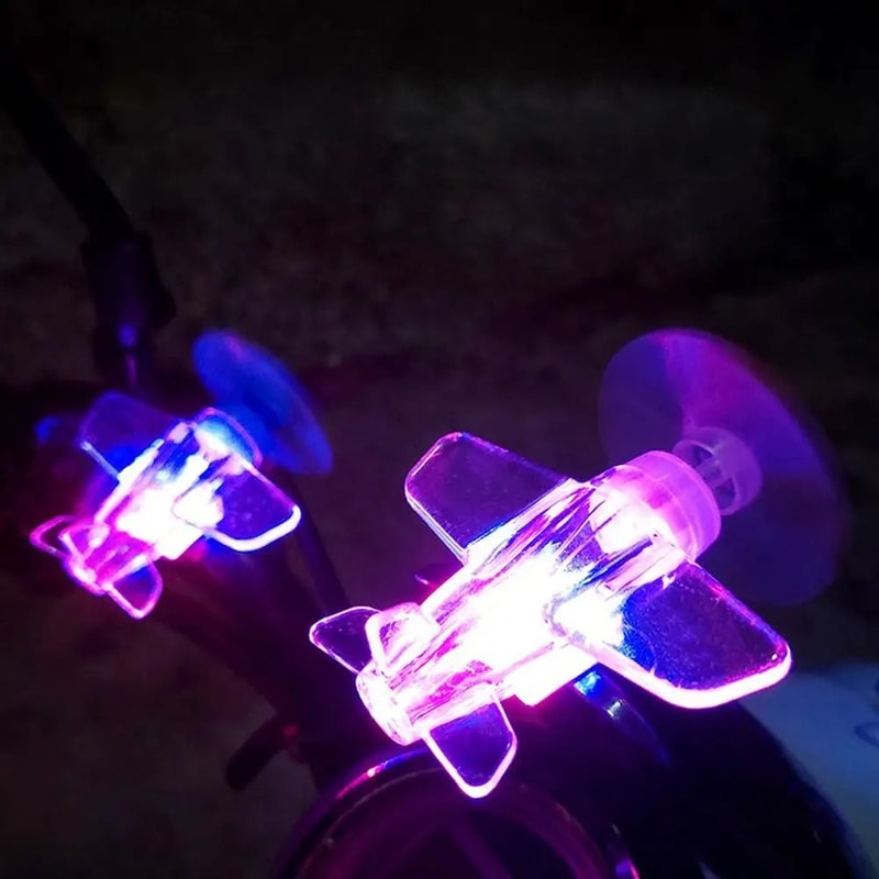 Dynamic WindPowered Rotating Airplane LED Decor 3
