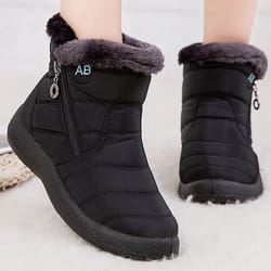 arctic comfort waterproof faux-fur ankle boots