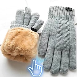 universal winter thermal touchscreen knitted gloves