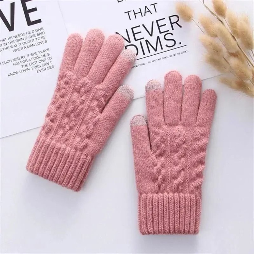 Universal Winter Thermal Touchscreen Knitted Gloves 9