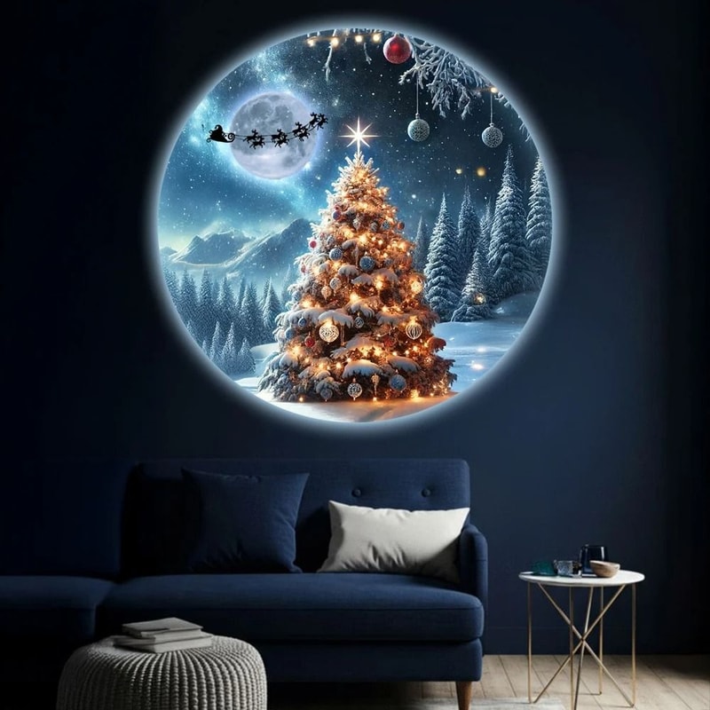Christmas Tree Star Projection LED Night Light 2