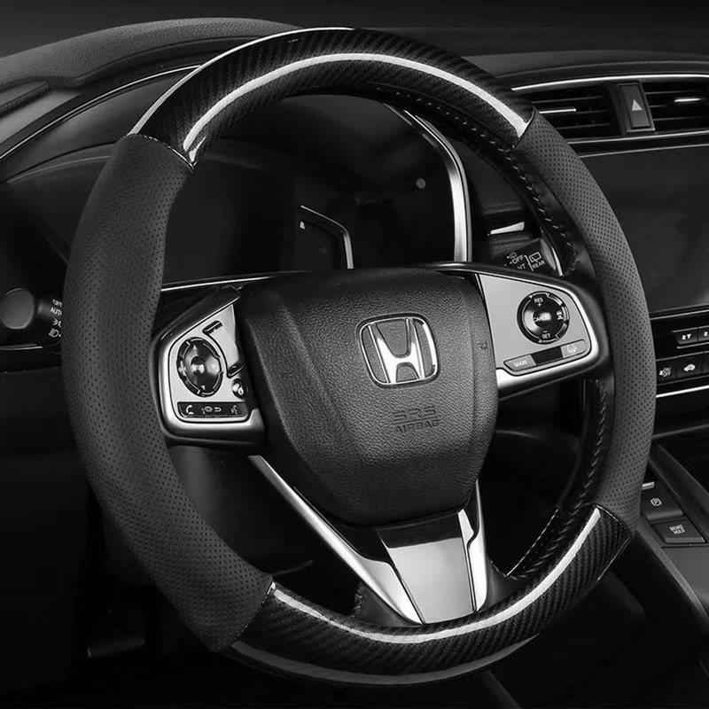 Carbon Fiber Performance Sport Steering Wheel Cover 0