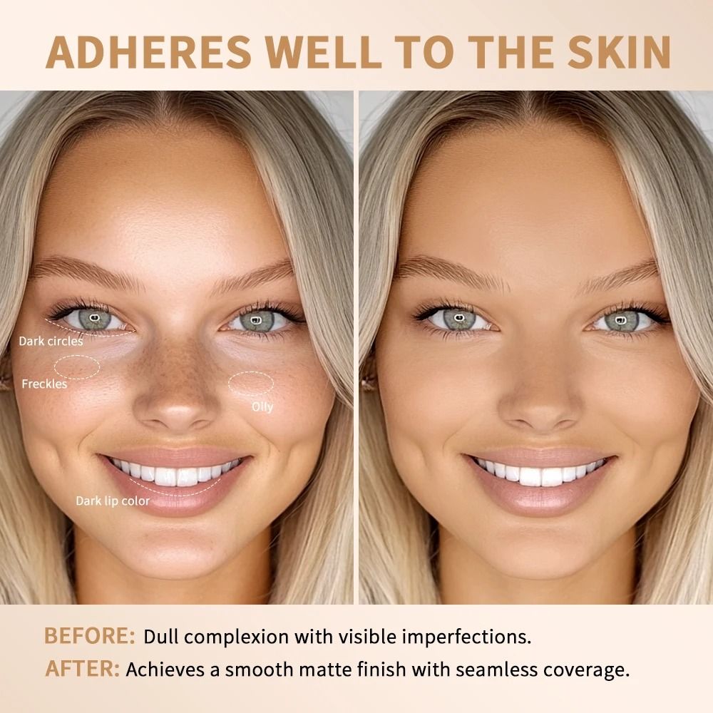 MultiUse Matte Skin Tint Foundation Stick With Integrated Brush 3