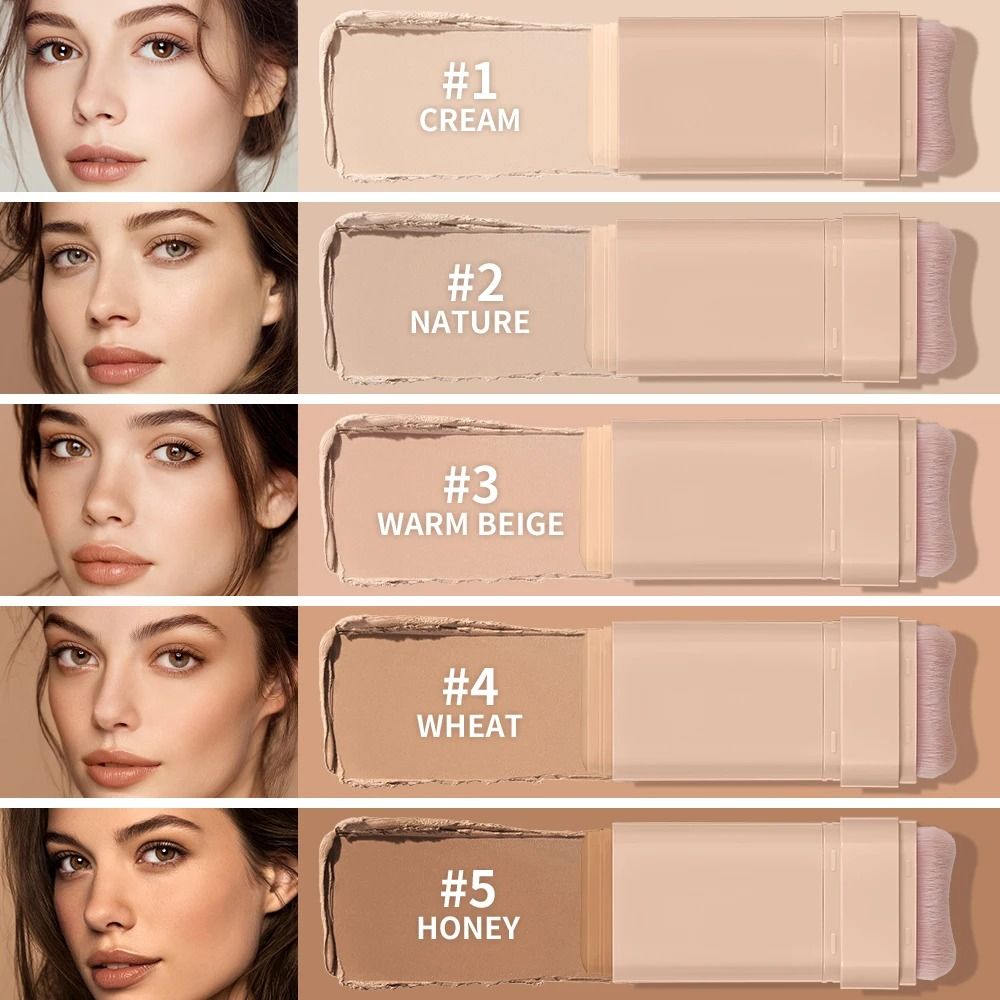 MultiUse Matte Skin Tint Foundation Stick With Integrated Brush 5