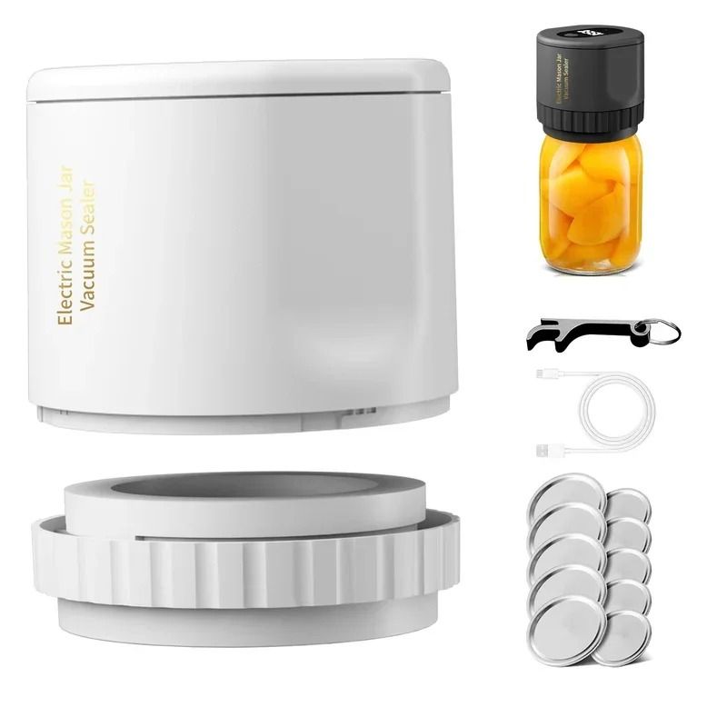 Cordless Electric Mason Jar Vacuum Sealer Kit 6