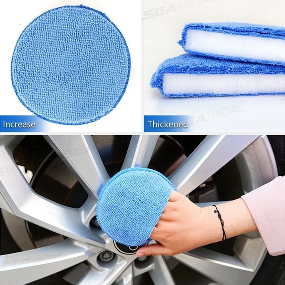 Soft Microfiber Round Pocket Applicator Pads 1