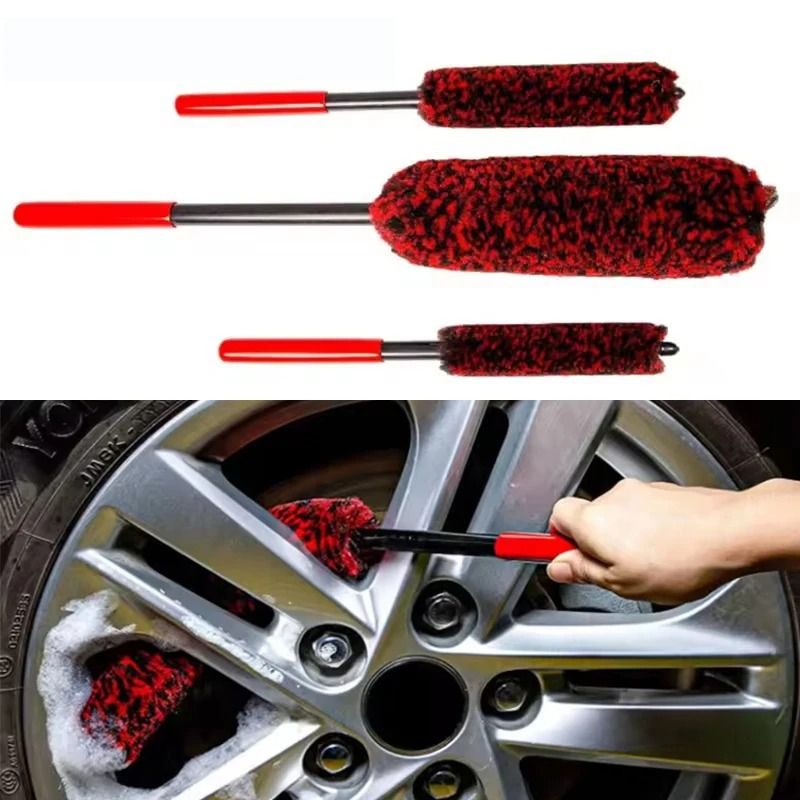 3Size Bendable Car Wheel Detailing Brushes 0