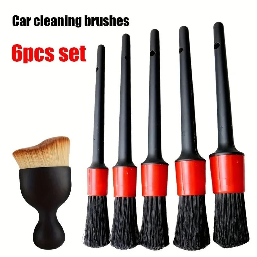 6Piece Premium Fiber Car Detailing Brush Set 0