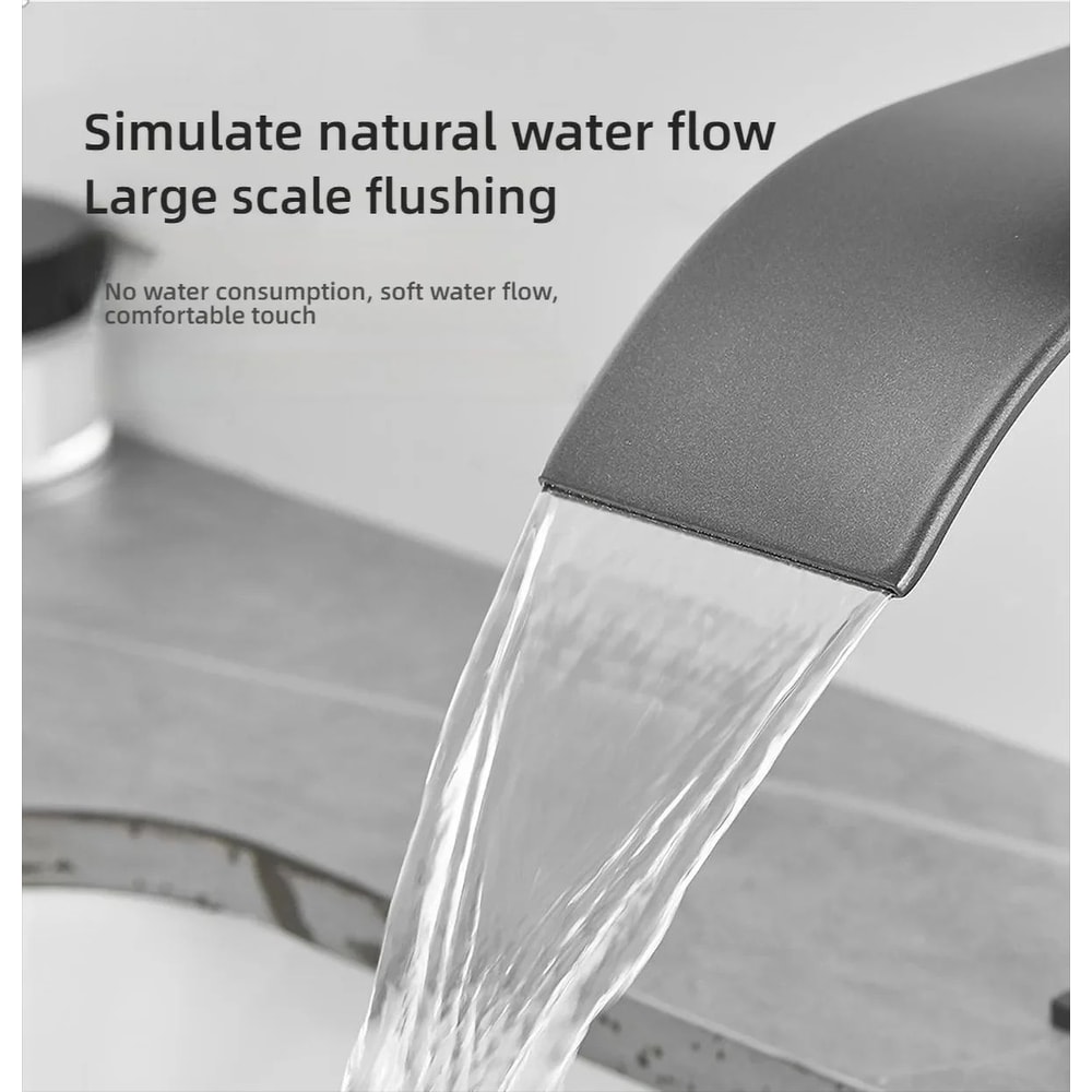 Waterfall Wash Basin Faucet With Hot And Cold Water Control 1