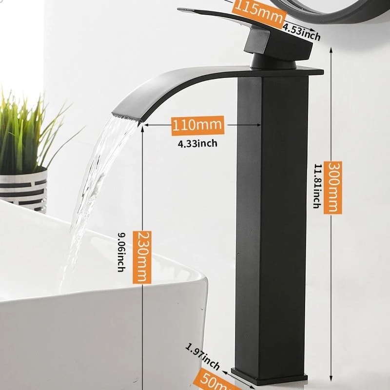Waterfall Wash Basin Faucet With Hot And Cold Water Control 6