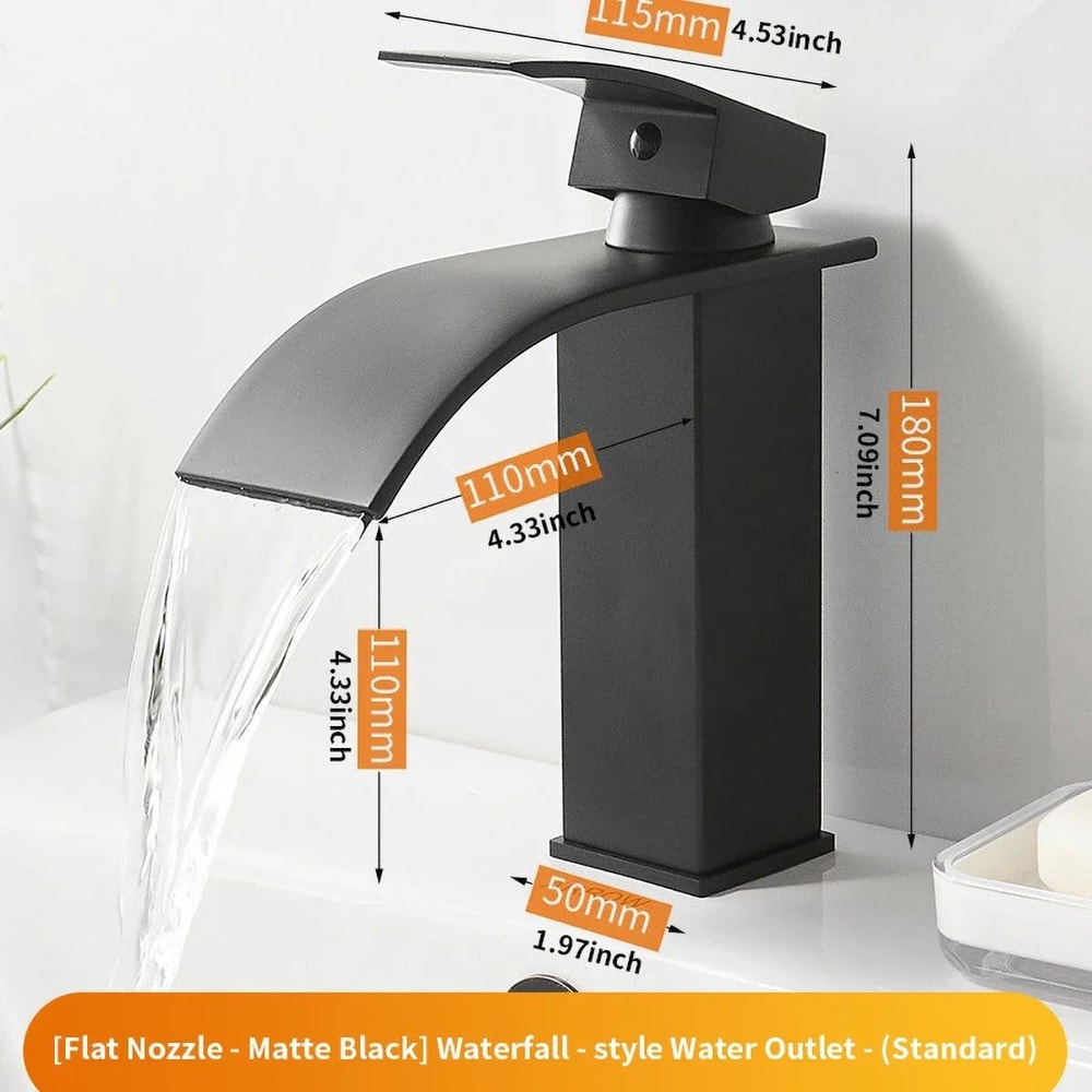 Waterfall Wash Basin Faucet With Hot And Cold Water Control 7