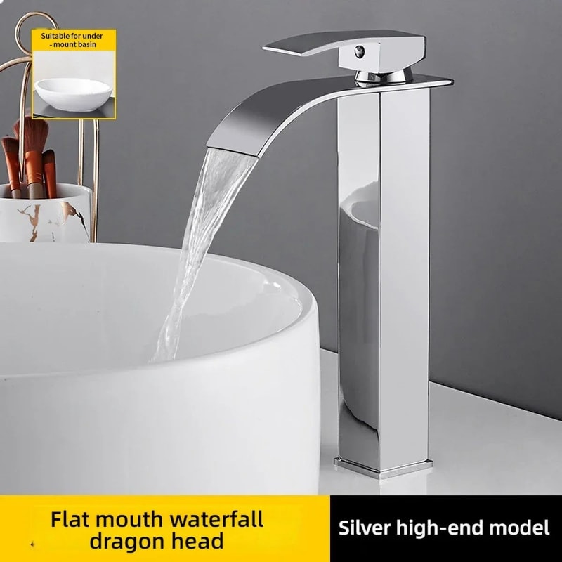 Waterfall Wash Basin Faucet With Hot And Cold Water Control 12