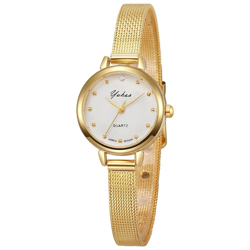 Elegant Mesh Dot Quartz Watch For Women 6