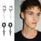 Punk Star Pendant NonPiercing Hoop Earrings 2
