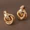 Shiny Plating Knot Hoop Earrings 0