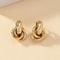 Shiny Plating Knot Hoop Earrings 3