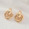 Shiny Plating Knot Hoop Earrings 6