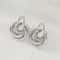 Shiny Plating Knot Hoop Earrings 7