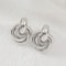 Shiny Plating Knot Hoop Earrings 7