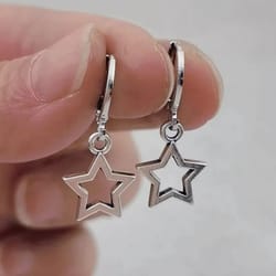 creative star hoop earrings
