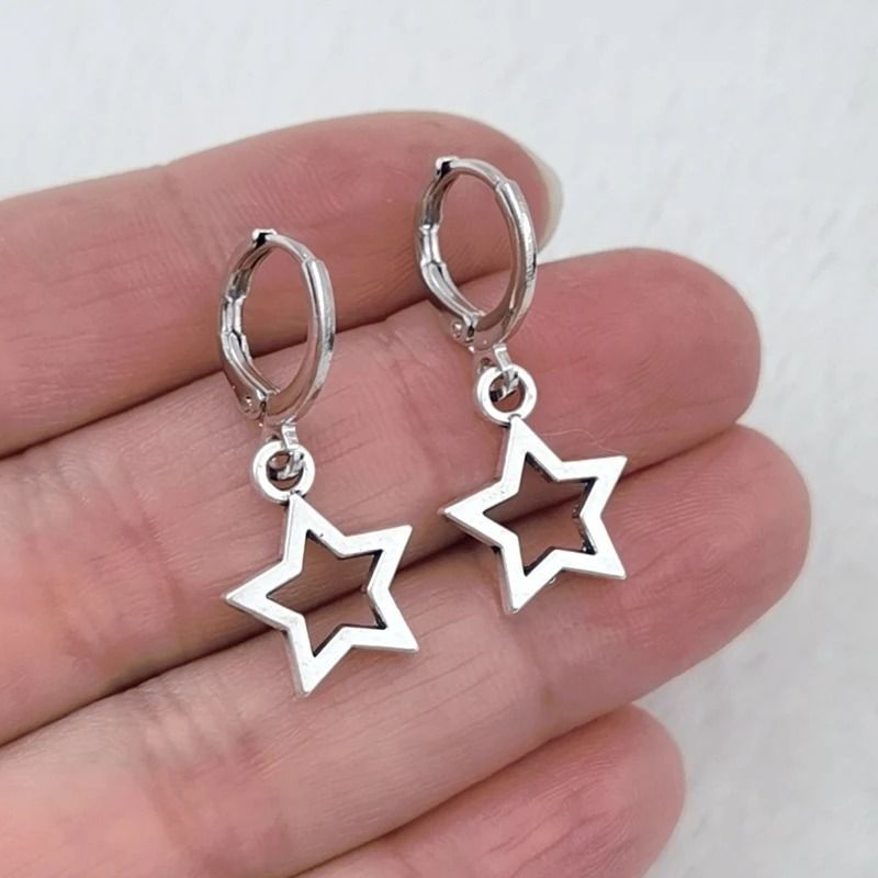 Creative Star Hoop Earrings 2