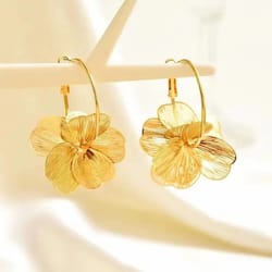 exquisite butterfly flower pendant earrings