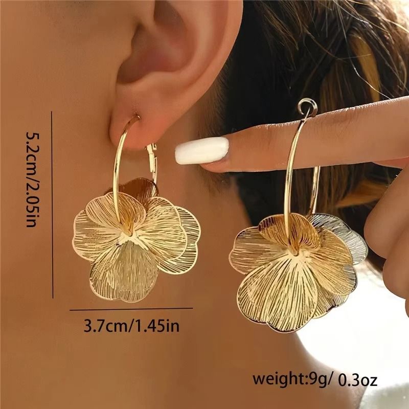 Exquisite Butterfly Flower Pendant Earrings 5