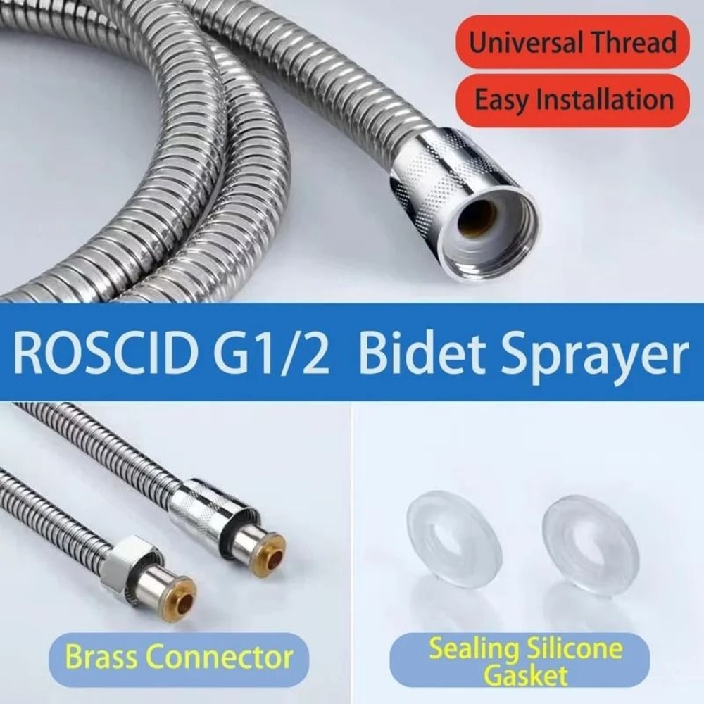 Handheld Bidet Sprayer Kit With 3Way Faucet Diverter 3