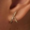 Trendy Gold Cross Stud Earrings 7