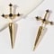 Hip Hop Cross Sword Crystal Stud Earrings 3