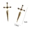 Hip Hop Cross Sword Crystal Stud Earrings 5